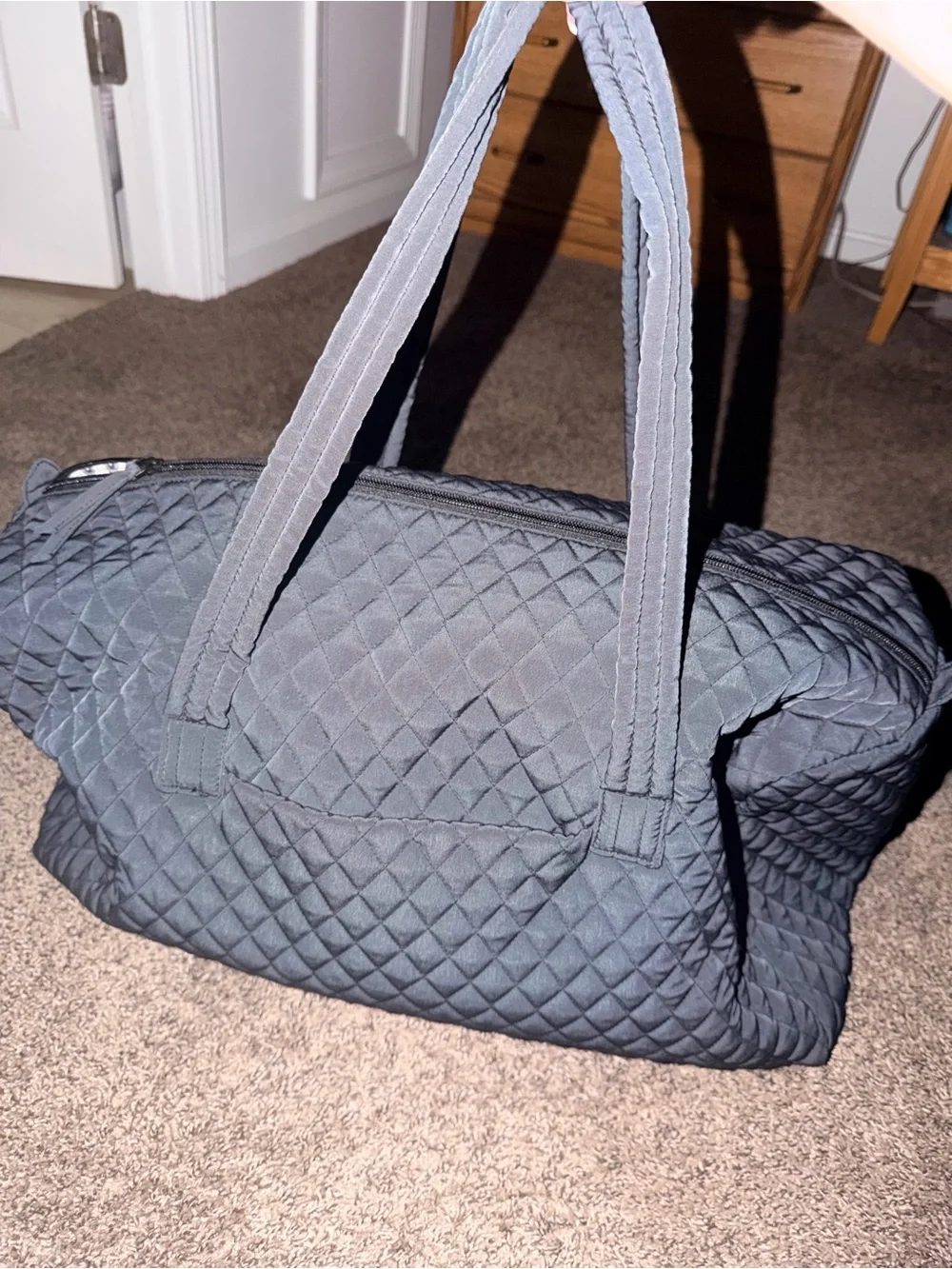Vera Bradley Quilted Tote in Black
